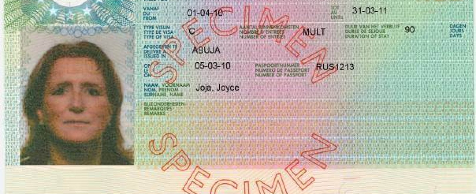 Wie lese ich einen Schengen-Visum-Sticker?